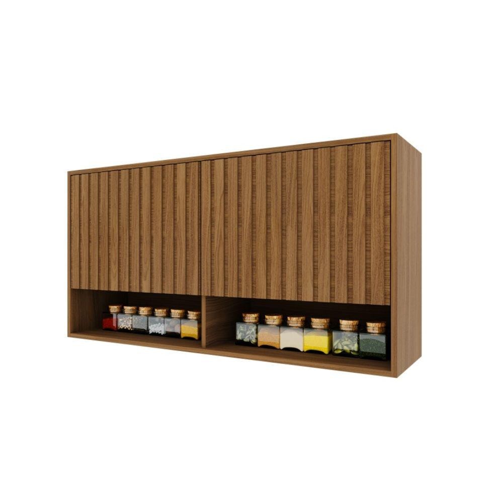 Aéreo Indekes 6191.2 Toronto 2 Portas Ripado 120x61x30cm em Oferta na Shopee