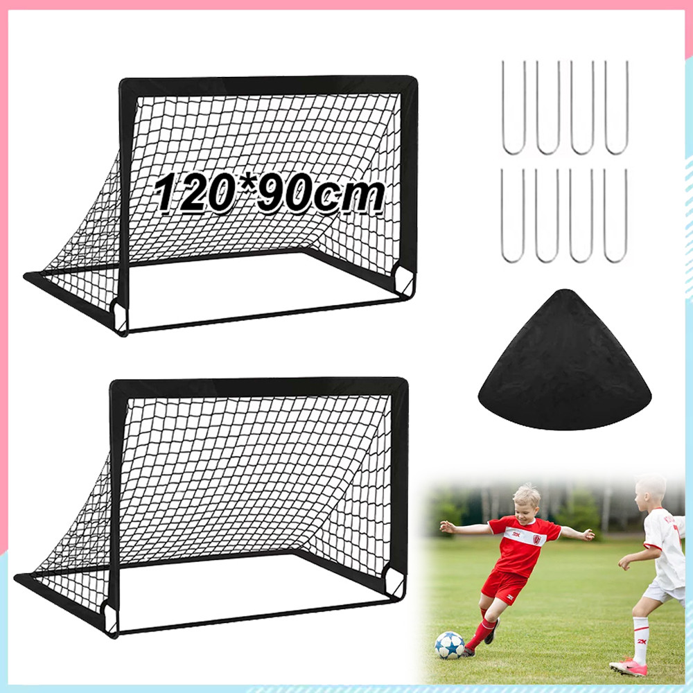 90x120cm conjunto de 2 peças portátil rede de gol de futebol portátil poste de gol de futebol treinamento ao ar livre pr