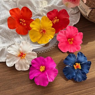 3 Pçs Flores De Hibisco Havaí Festa De Verão Decorações DIY Artificiais Hula Meninas Favor Decoração Do Cabelo Flor em Oferta na Shopee