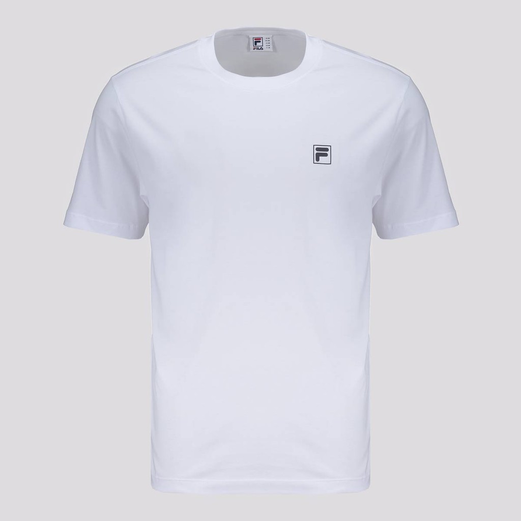 Camiseta Fila Comfort Classic Branca e Preta em Oferta na Shopee