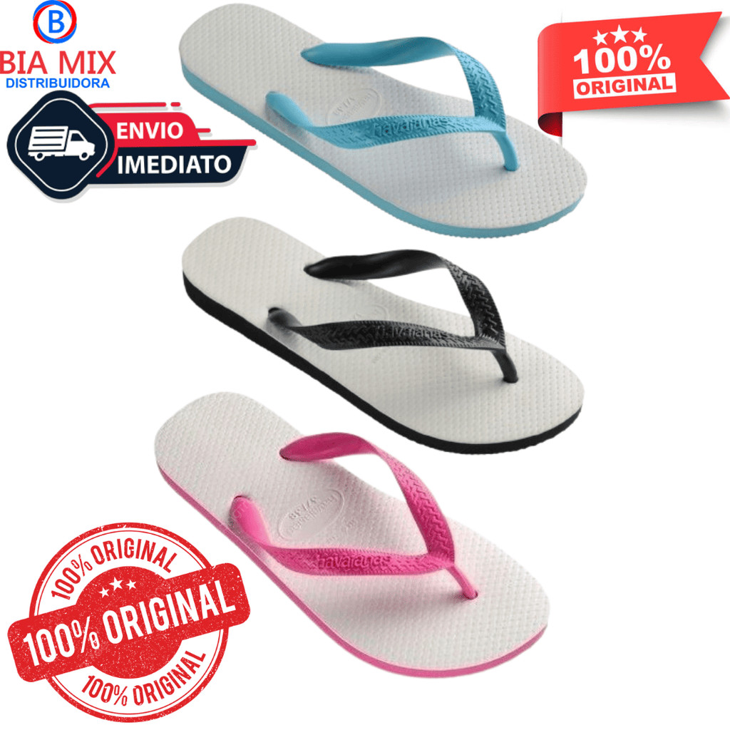 Havaianas Tradicional Original Promoção Sandália Lisa Vintage legítima Rosa Preto Azul