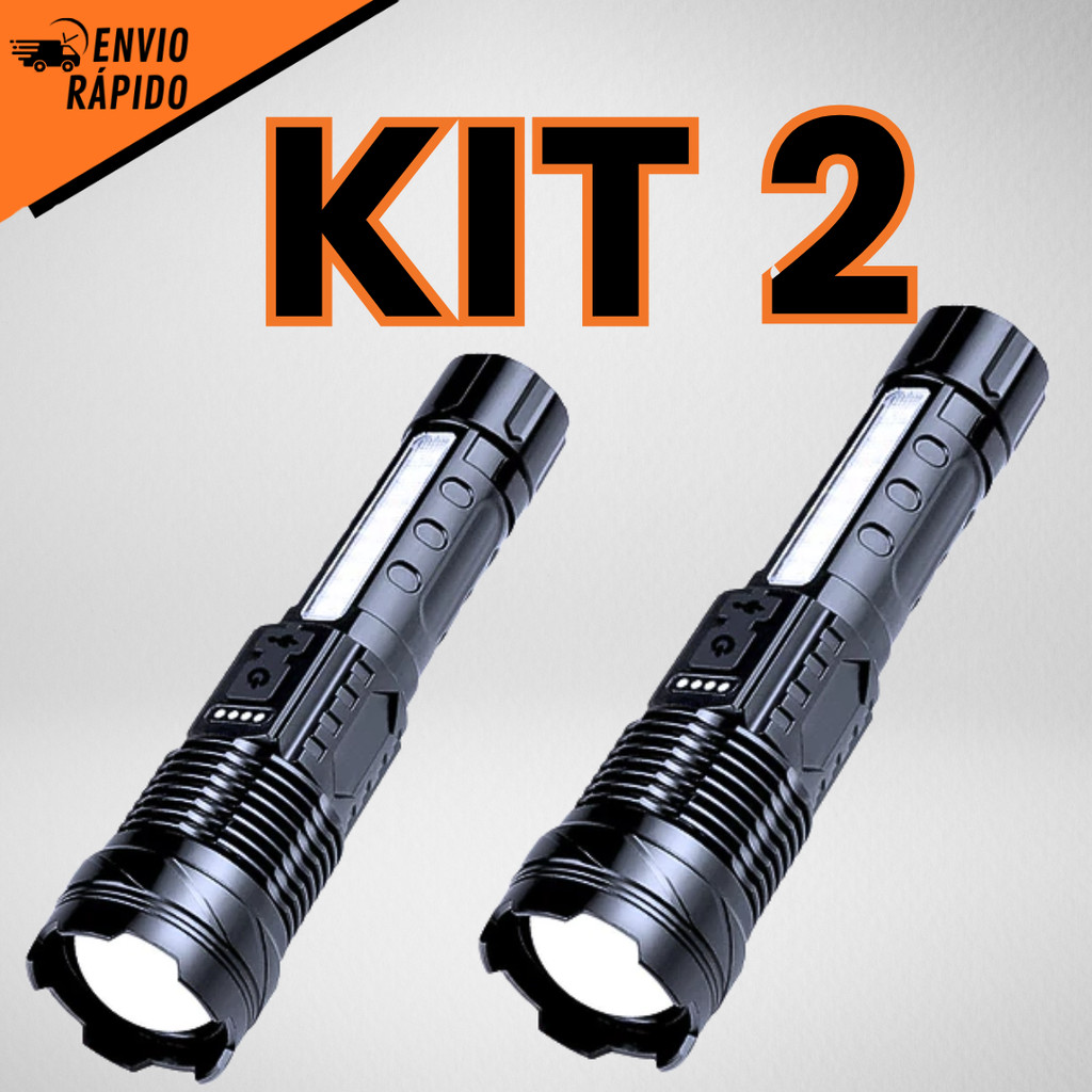 Imagem Lanterna Tática Led Laser Alta Potencia Militar Super Forte Zoom Recarregável USB Emergência 1568