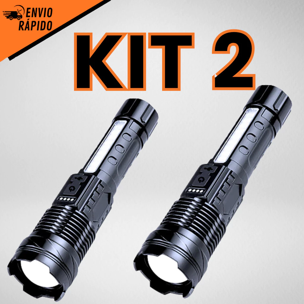 Lanterna Tática Led Laser Alta Potencia Militar Super Forte Zoom Recarregável USB Emergência 1568 — imagem 1