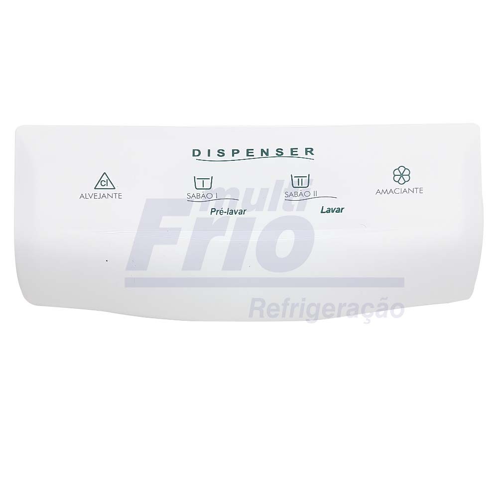 Puxador Dispenser Para Lavadora Brastemp Eletrônica BWQ06 BWQ07A BWF22 BWF24 BWF08 BWT08 BWT09