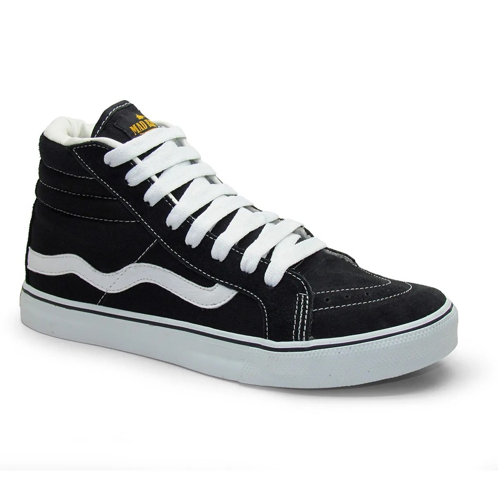 Tênis Mad Rats Hi Top Lona Camurça Preto