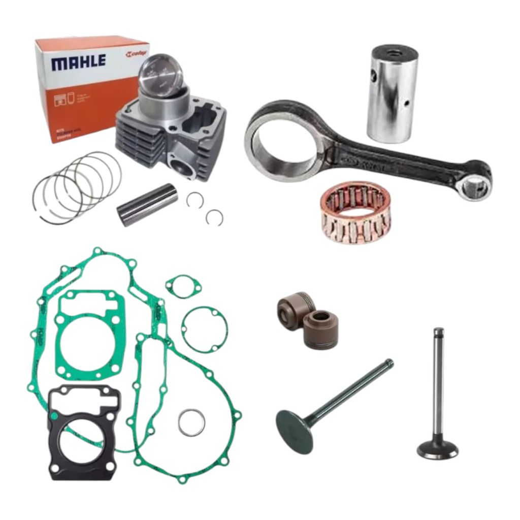 Kit Motor Completo Cg 150 Titan C/ Biela, Valvulas E Junta