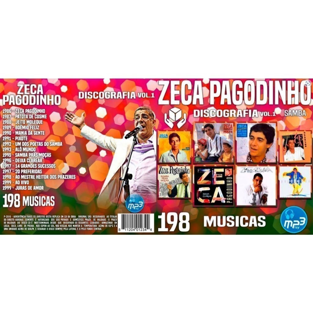 198 Músicas Discografia Zeca Pagodinho + bônus