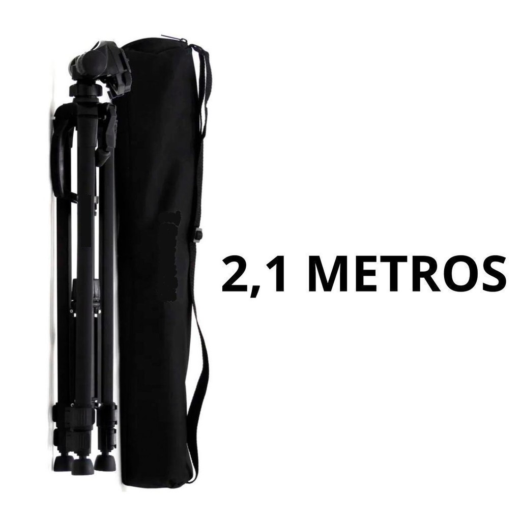 Tripé Profissional Para Câmera E Celular + Bolsa. Grande FANG