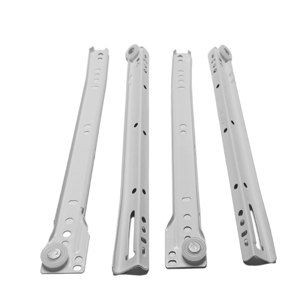Corrediça branca trilho para gavetas - 02 pares em Oferta na Shopee