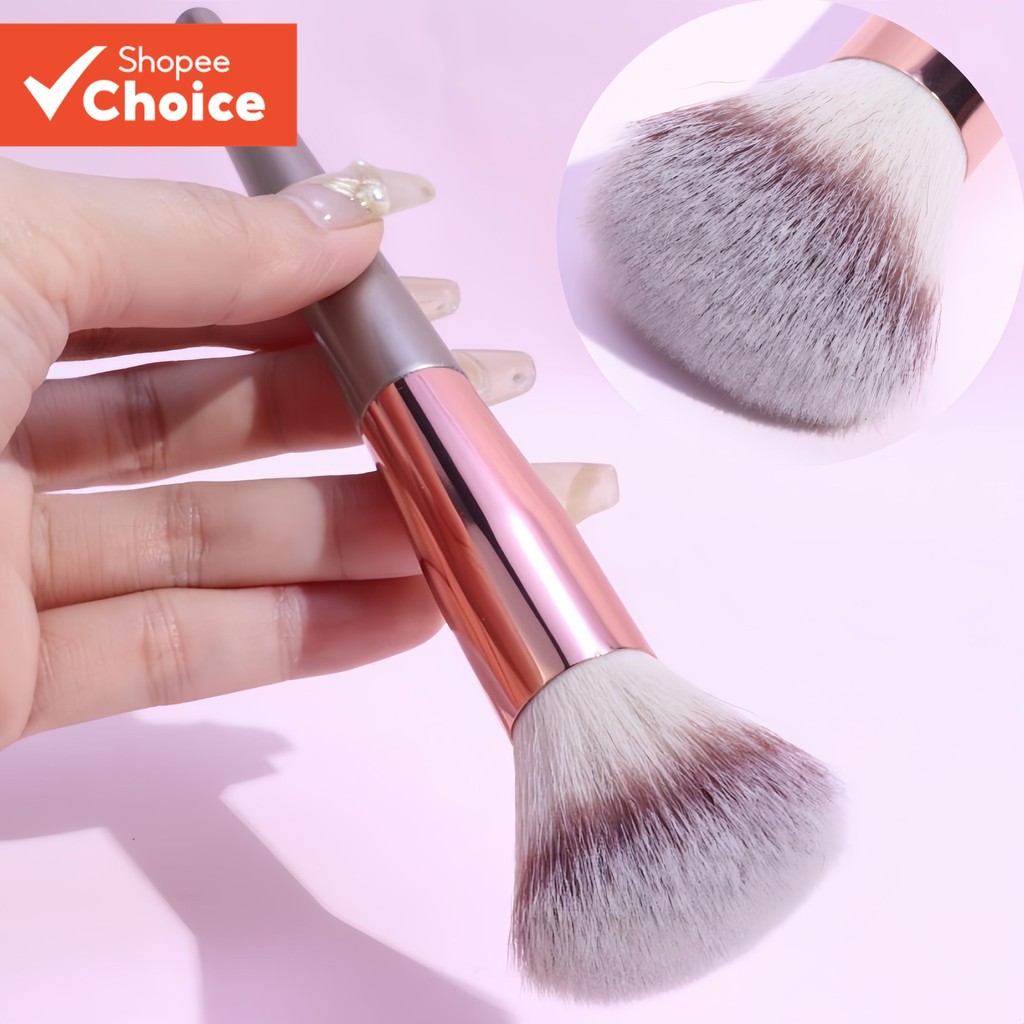 Pincel Portátil Multiuso Para Blush , Pó Solto Unhas , Ferramenta De Beleza Facial De Dupla Utilização , Manicure E Maqu