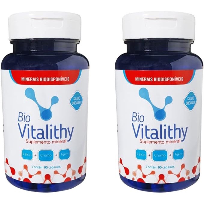 Kit 2 Bio Vitalithy Suplemento Mineral em Cápsula 90 Cáps - NathurePro