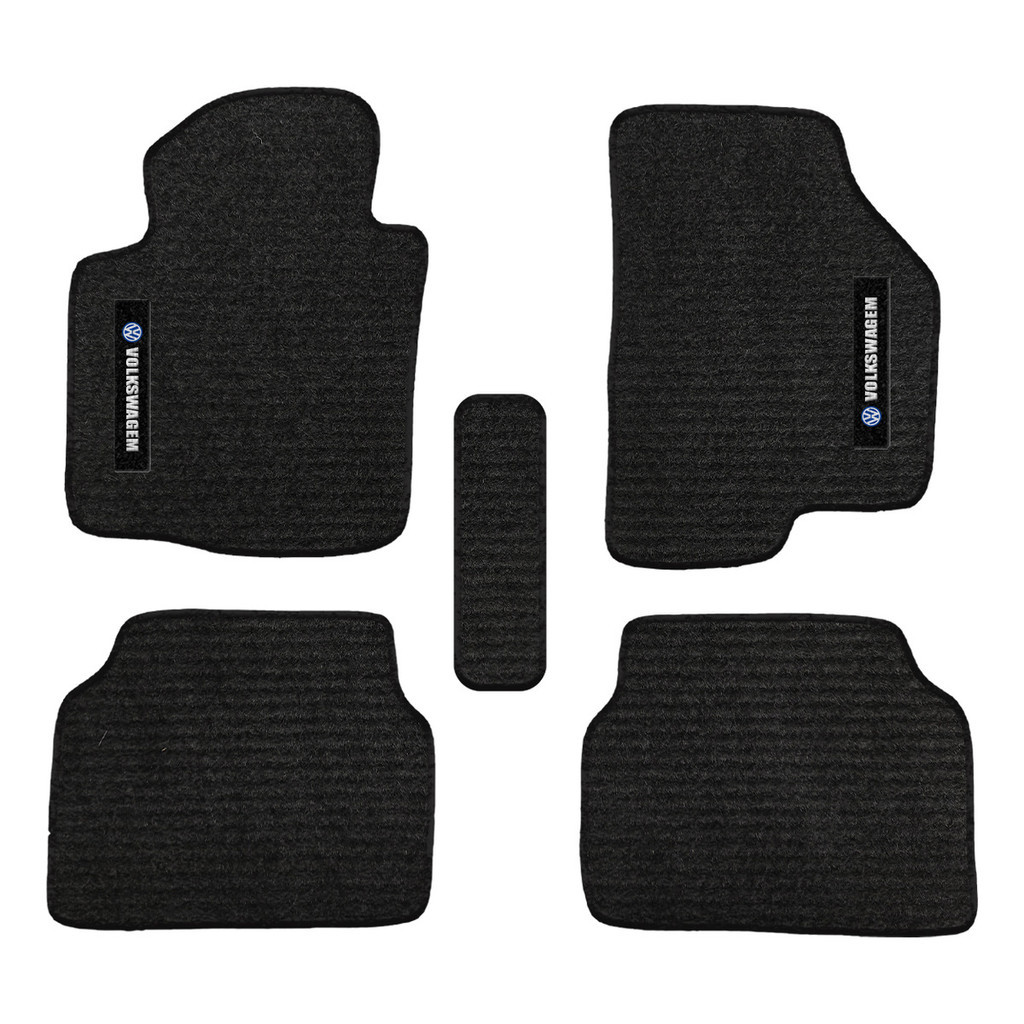 Kit de tapetes 5 peças específico Jetta 2011 12 13 2014 Carpete Res-Preto