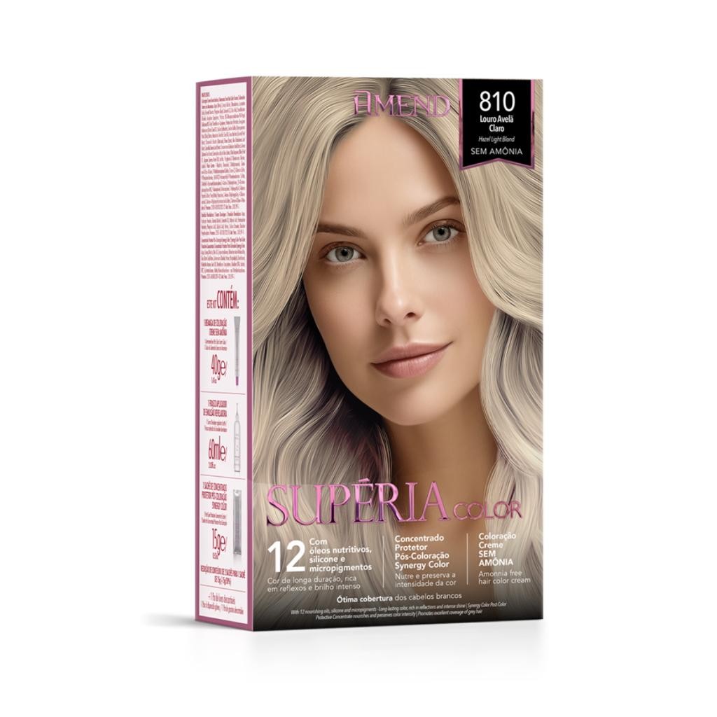 Tonalizante Supéria Color 810 Louro Avelã Claro Amend em Oferta na Shopee