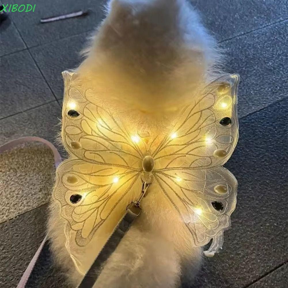 XIBODI Asa De Cachorro , Borboleta Para Roupas Pequeno E Médio , Decoração De Costas De Animais De Estimação Brilhante D