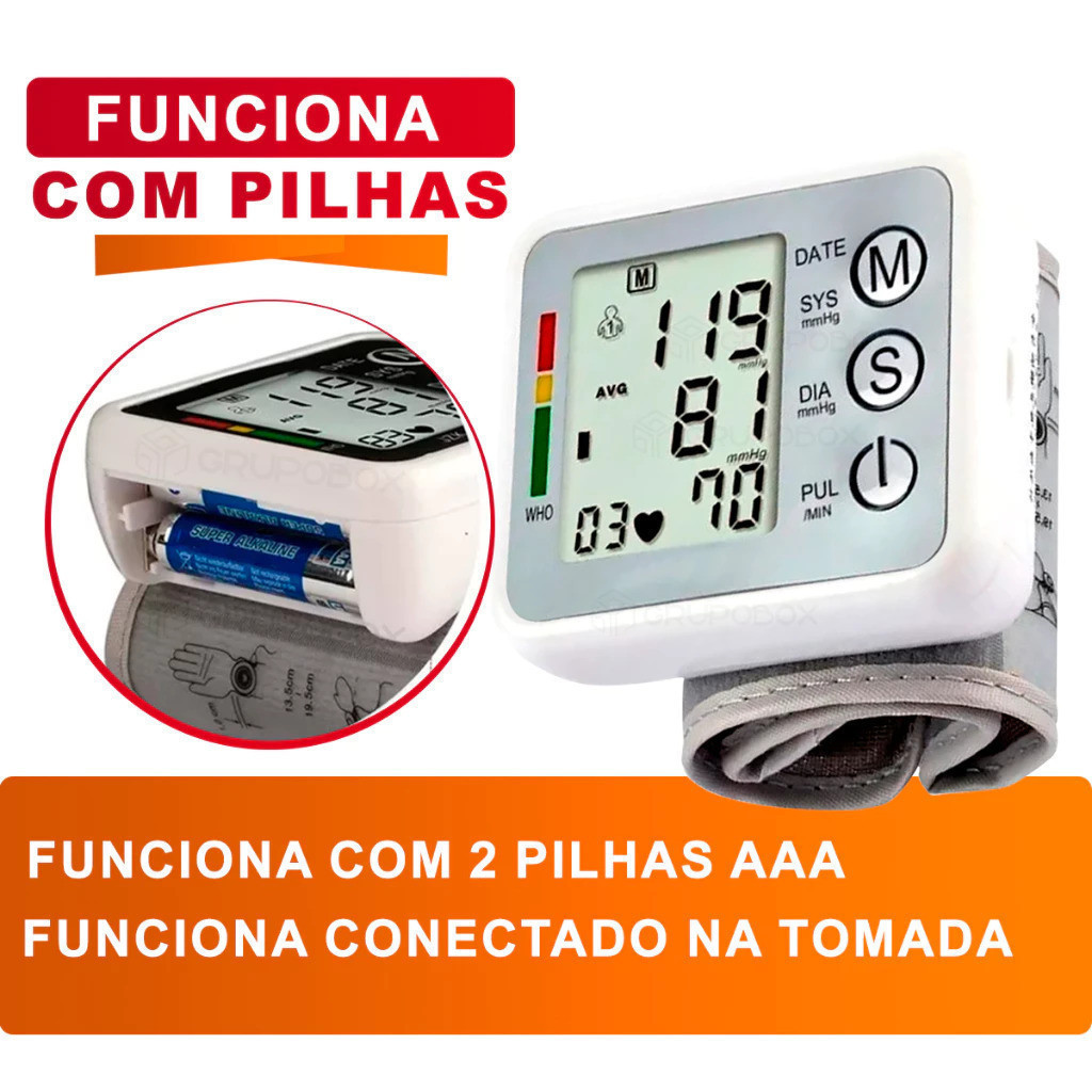 Medidor Pressão Digital De Pulso Com Voz Monitor Inteligente Aparelho De Pressão YUMI em Oferta na Shopee