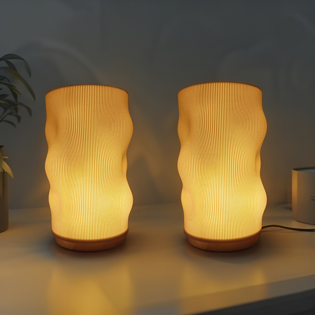Kit 2 Luminárias de Mesa Singular LED Moderna, Criativa e Minimalista