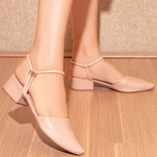 Scarpin Sapatilha Sapato Feminino Bico Fino Salto Bloco Confortável em Oferta na Shopee