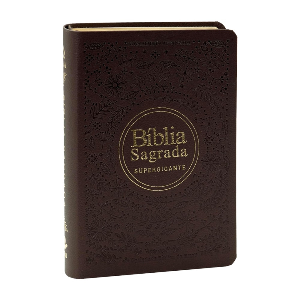 Bíblia Sagrada | Letra Supergigante | NAA | Capa Luxo Vinho Folha em Oferta na Shopee
