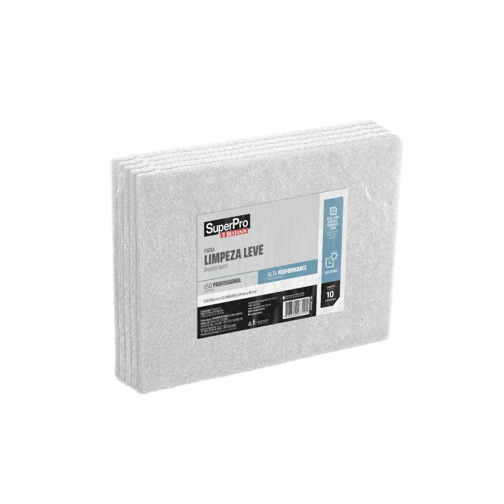 Fibra Limpeza Uso Leve Slim Branca Superpro - Home & Living