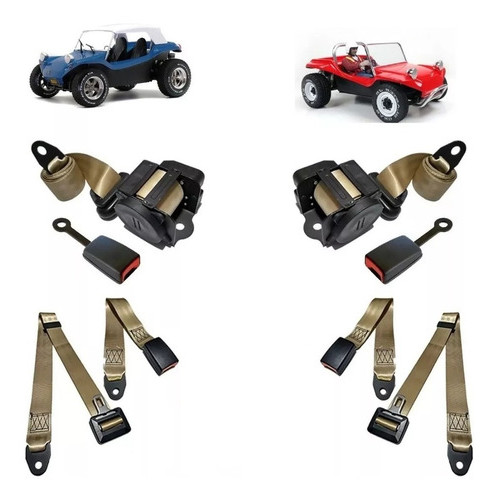 Jogo De Cinto De Segurança Buggy Jeep - Varias Cores