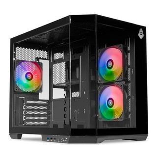 Gabinete Gamer Mancer CV700L, Mid Tower, Lateral De Vidro, 3 Fans ARGB, Preto, MCR-CV700L…