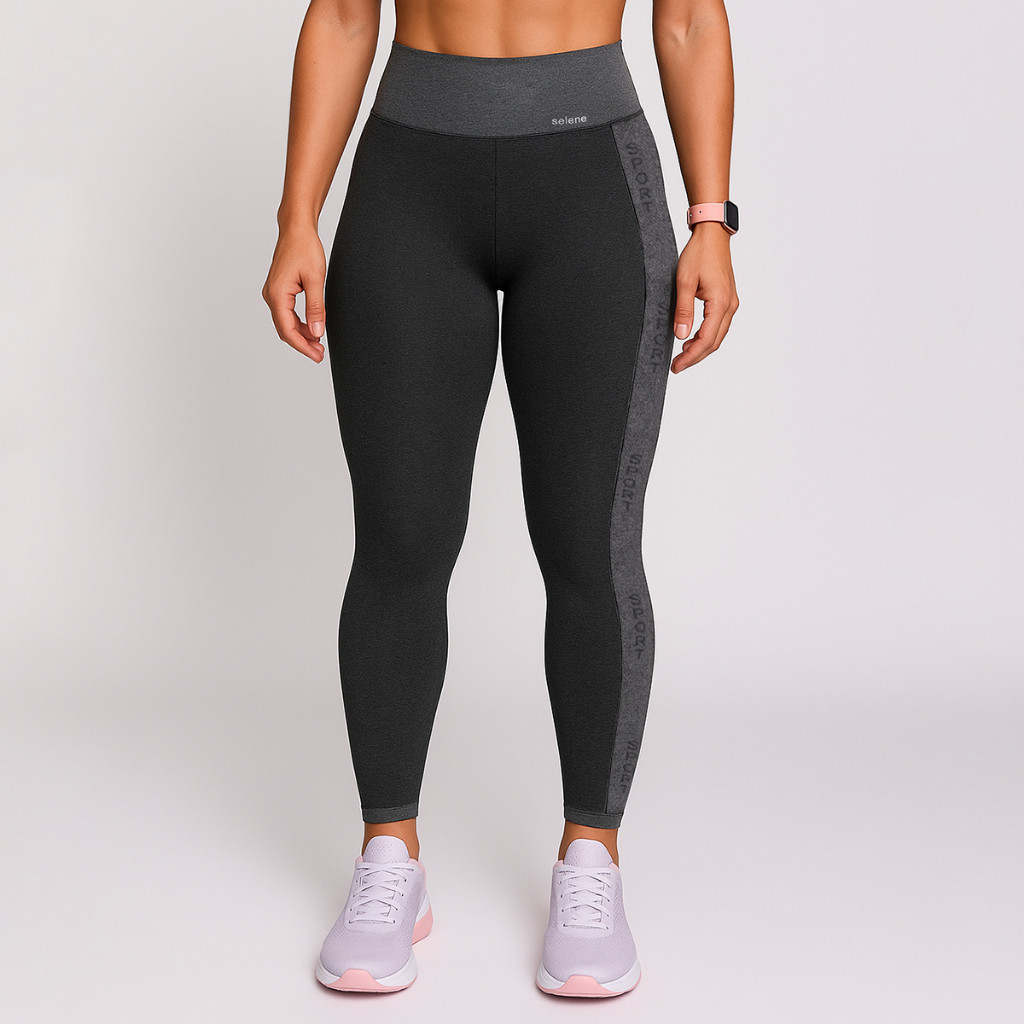 Calça Legging Selene Feminina Grossa Sem Transparência Sem Costura Cintura Alta Sport 20945