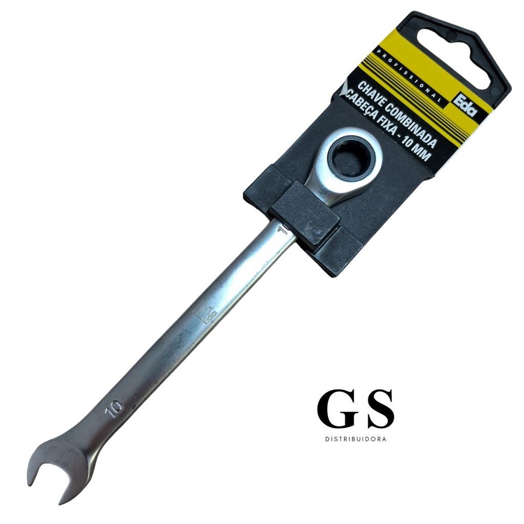 Chave Combinada Catraca Eda 10 mm Fixa EDA Ref 9VT