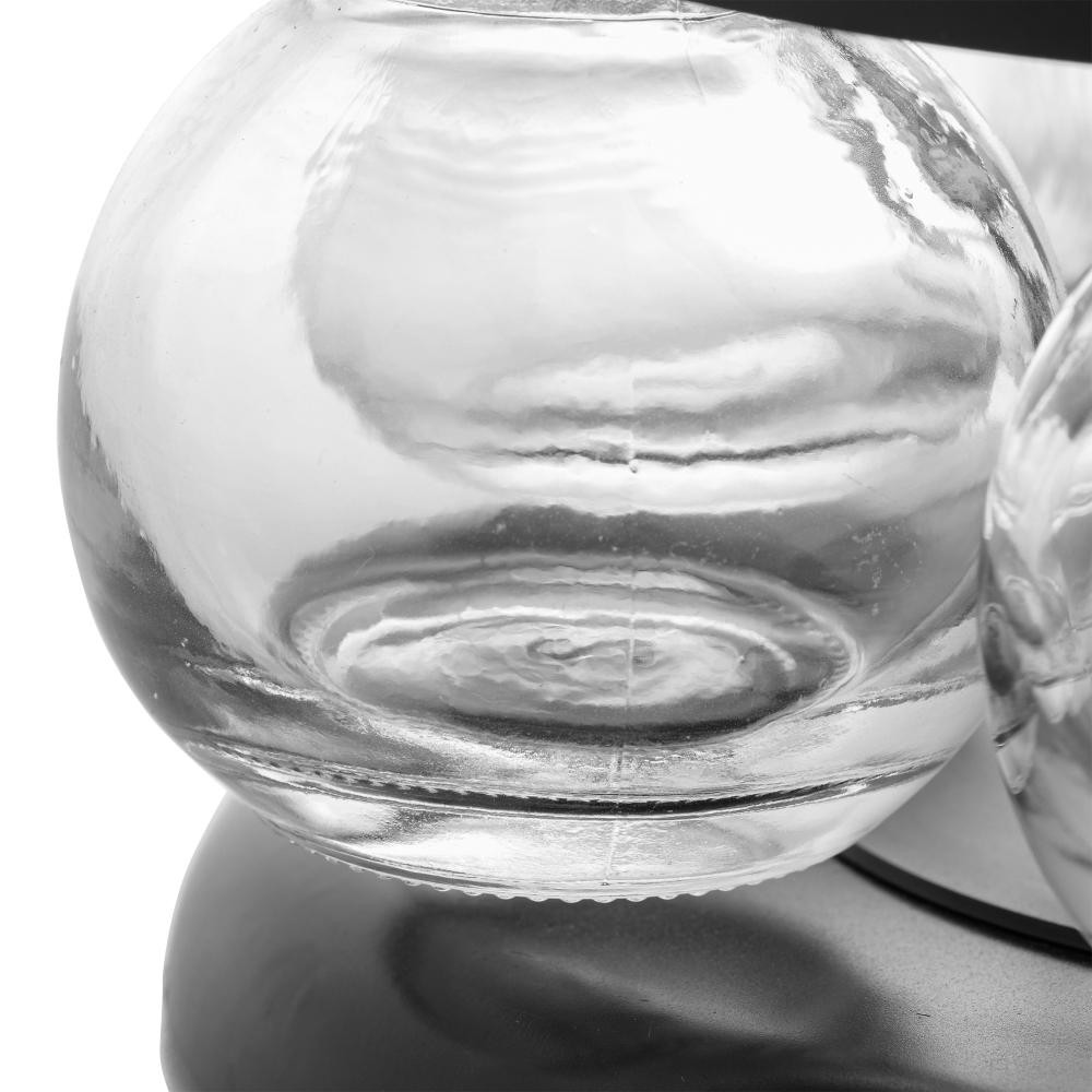 6 Porta Tempero com Base Wolff Poli Preta de Vidro 17cm em Oferta na Shopee