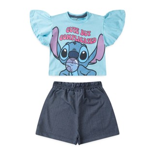 Conjunto Infantil Feminino Estampa Stitch em Oferta na Shopee