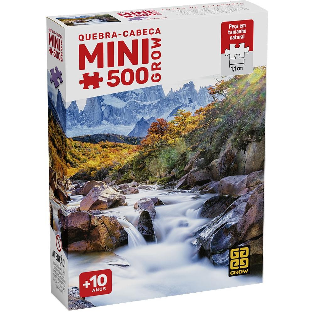 Mini Quebra-Cabeça 500 peças Águas da Patagonia em Oferta na Shopee