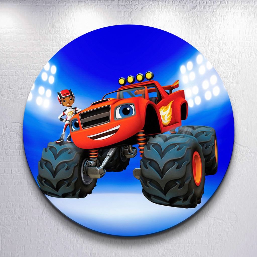 Capas Para Painel Festa Infantil Camionete Menino Tema Sublimada Tamanhos Mini Ou Grande Redondo