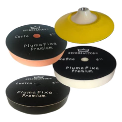 Kit Boinas polimento Espumas 6 Polegadas Corte Refino Lustro C Suporte especial
