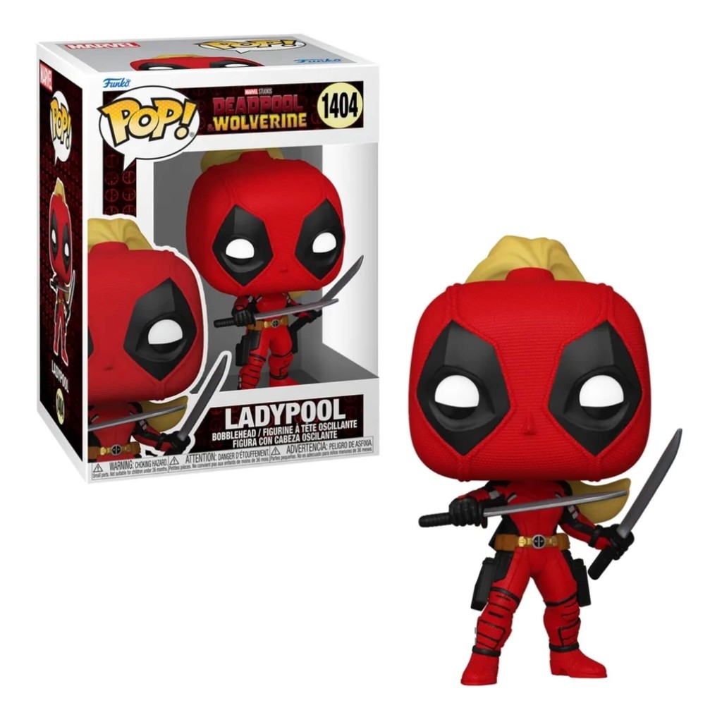 Boneco Original Funko Pop! Marvel Ladypool Deadpool & Wolverine 11797 Colecionável Figura de Ação