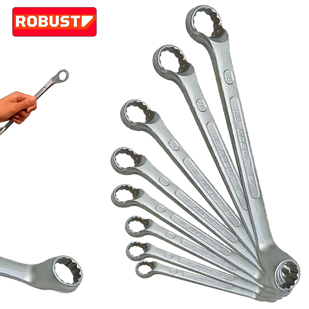 Chave Boca Estrela Dupla Aço Forjado Resistente ROBUST Original Profissional Vários Tamanho Mecânico em Oferta na Shopee