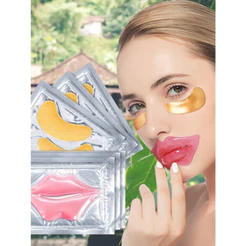 Máscara Labial e Máscara de Olho hidratante gel hidratante adesivo labial de cristal