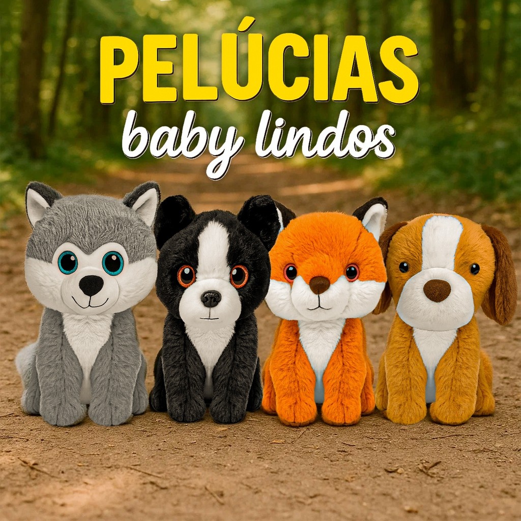 Pelúcia Para Nichos Quarto Do Bebê Baby Lindos Bichinhos Macios Antialérgico - Caa Toys