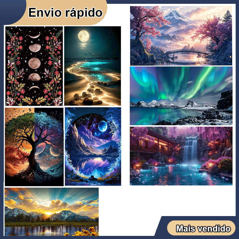 Pintura Diamante 5D Pintura de Diamante Kits De Pintura Com Diamante Para Adultos 5D Decoração Diamon em Oferta na Shopee