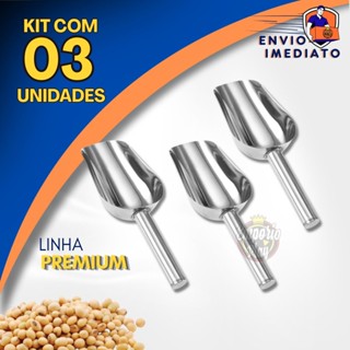 Pá Pegador Para Cereais Ração Gelo Em Aço Inox Cozinha Multiuso em Oferta na Shopee