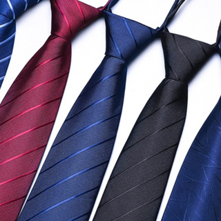 Gravata Sem Para Homens Estilo Formal Com Zíper Terno De Noivo De Casamento De Negócios Preto Azul Preguiçosa em Oferta na Shopee