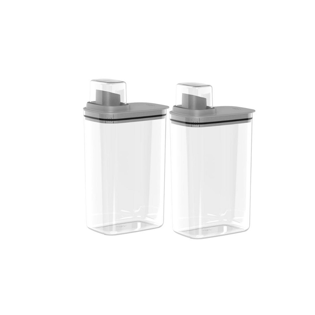 Kit 2 Dispenser Organizador de Lavanderia 2,3L Porta Amaciante Sabão em Pó Sabão Liquido em Oferta na Shopee