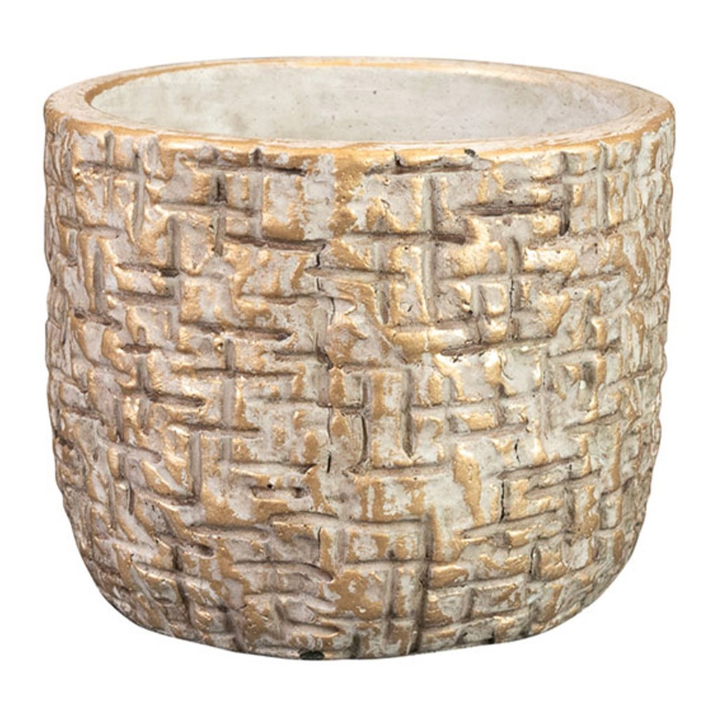 Vaso de Cimento Ceramica para Plantas Decorativo - Maxim Areia D11 A9