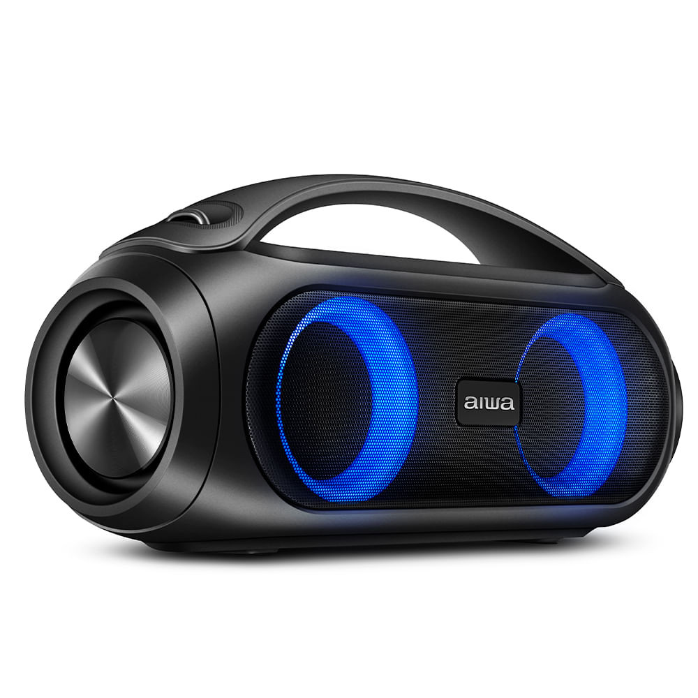 Caixa de Som Boombox AIWA BBS-02 50W Bluetooth 4H IPX5 RGB USB em Oferta na Shopee