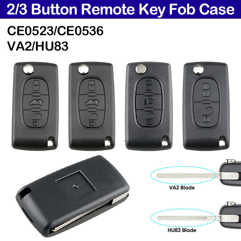 POSSBAY 2/3 Botões Caso Chave Remota Para Citroen C4 Picasso C4 Grand C5 C6 2005-2012 VA2 HU83 Escudo Do Carro