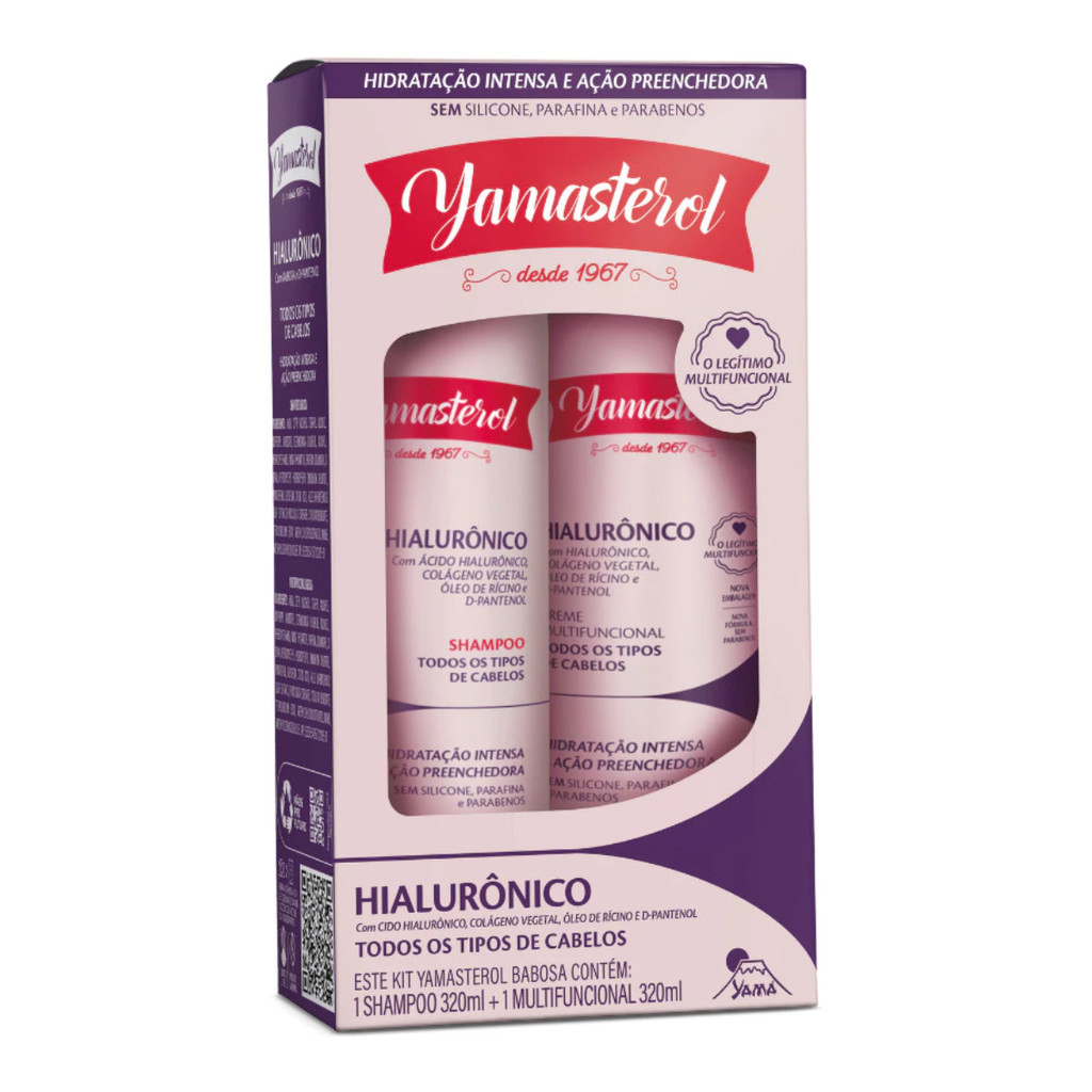 Kit Yamasterol Hialuronico Shampoo + Multifuncional Yamá 320ml