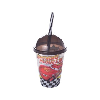 Copo Carros Mc Queen Canudo Shake Plástico 280 ml Plasútil em Oferta na Shopee