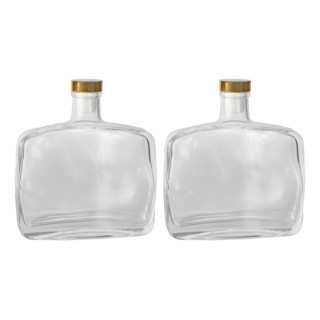 Kit 2 Garrafas De Vidro Dublin 350ml | 200ml Com Rolha Dourada em Oferta na Shopee