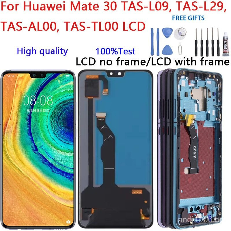 LCD TFT/OLED para Huawei Mate 30, tela de exibição, conjunto de tela sensível ao toque, digitalizador TAS-L09, L29 AL00