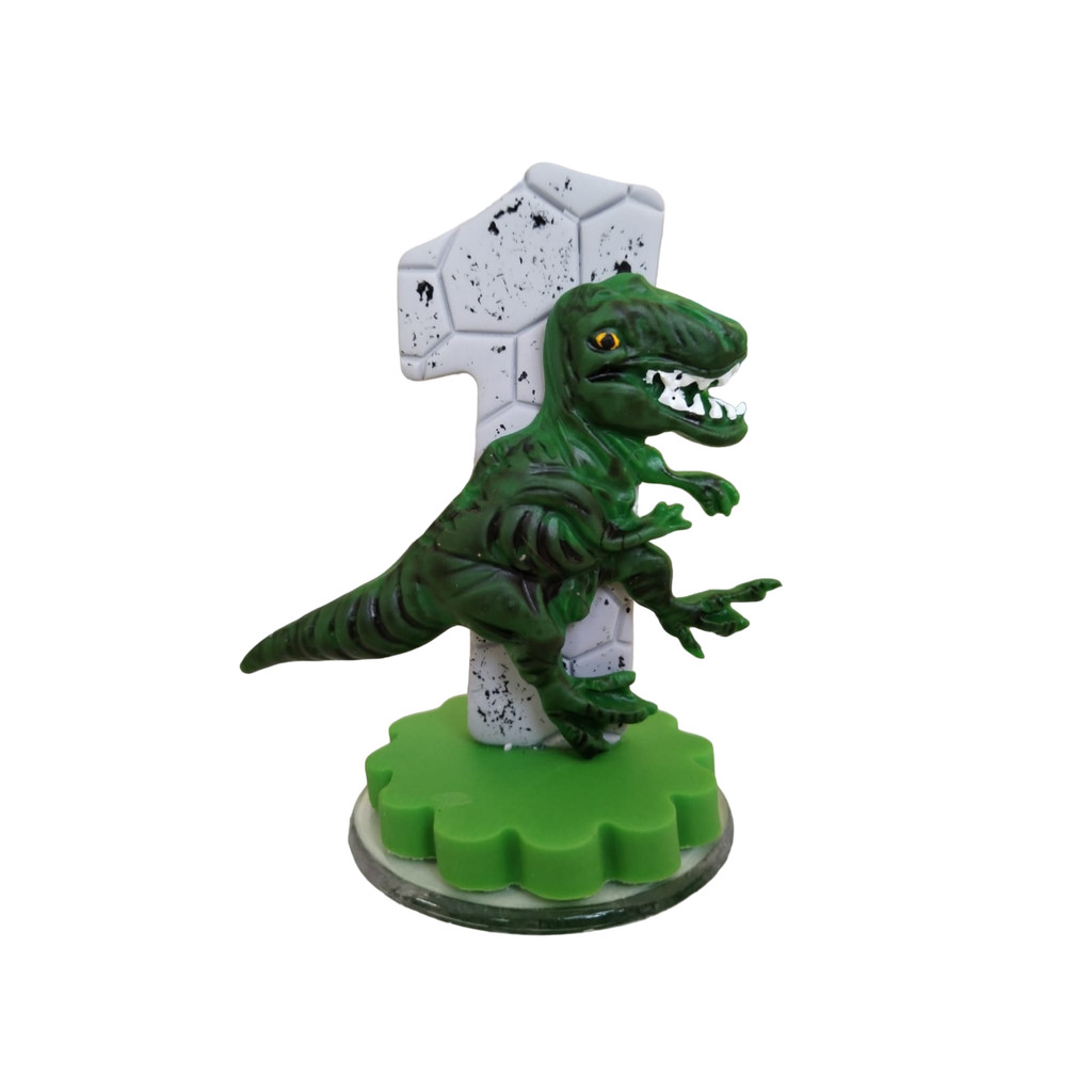 Vela de Biscuit Aniversário Dinossauro Tema Jurassic Parque Dinossauro Dino Para Festa Bolo de  Aniversário Mêsversário