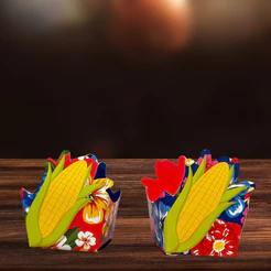 Forminha Cachepot - Milho Arraia Bao Demais - 4x4x4cm - 24 unidades - Cromus - Rizzo
