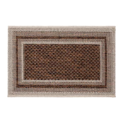 Capacho Eco Nature Moldura 40x60cm Bege e Marrom - Têxtil J.